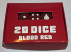 16mm Blood Red Dice with White Blood Drop for 6 (20 Dice)