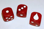 16mm Blood Red Dice with White Blood Drop for 6 (20 Dice)