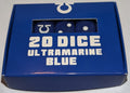 16mm Ultramarine Blue Dice with Omega Symbol for 6 (set of 20)