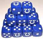 16mm Ultramarine Blue Dice with Omega Symbol for 6 (set of 20)