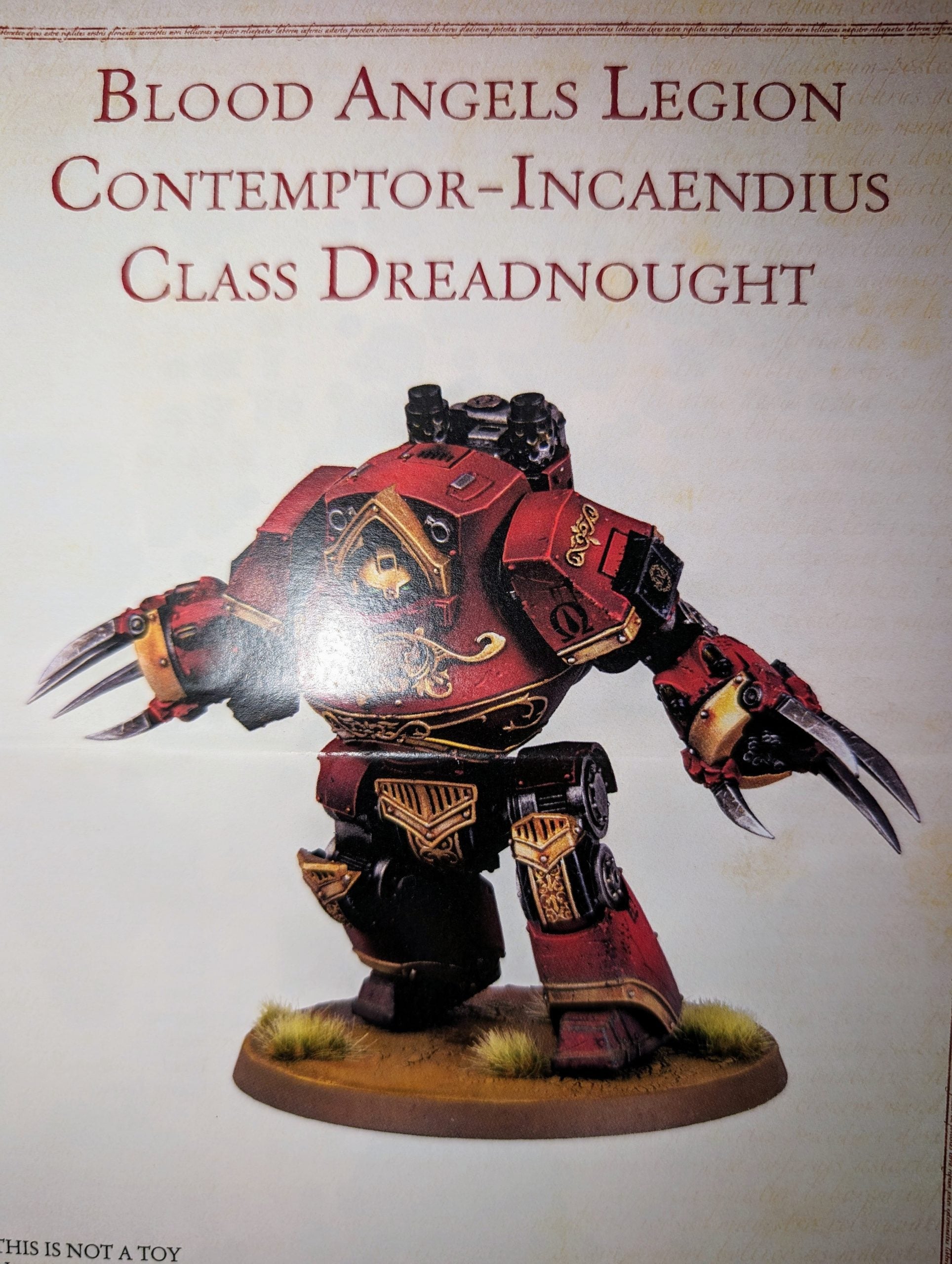 Blood Angels Legion Contemptor- Incaendius Class Dreadnought