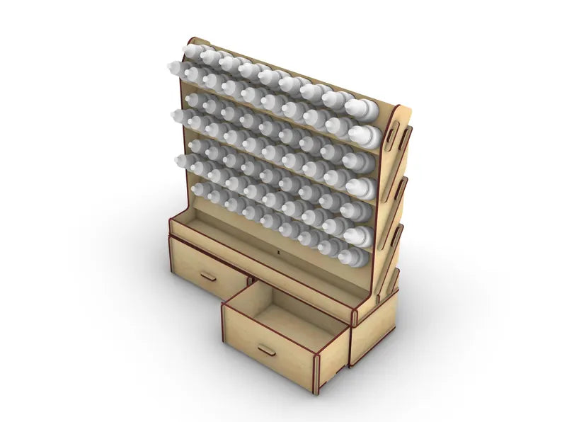 Paint Rack with Tray and Drawers perfect for Vallejo & Army Painter