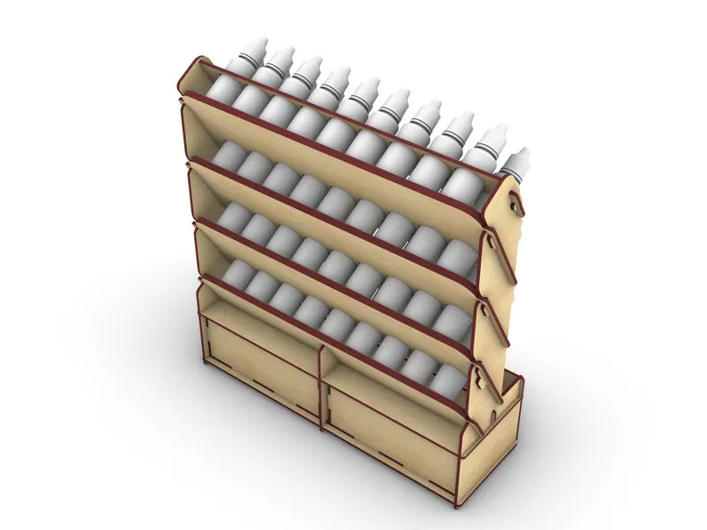 Paint Rack with Tray and Drawers perfect for Vallejo & Army Painter