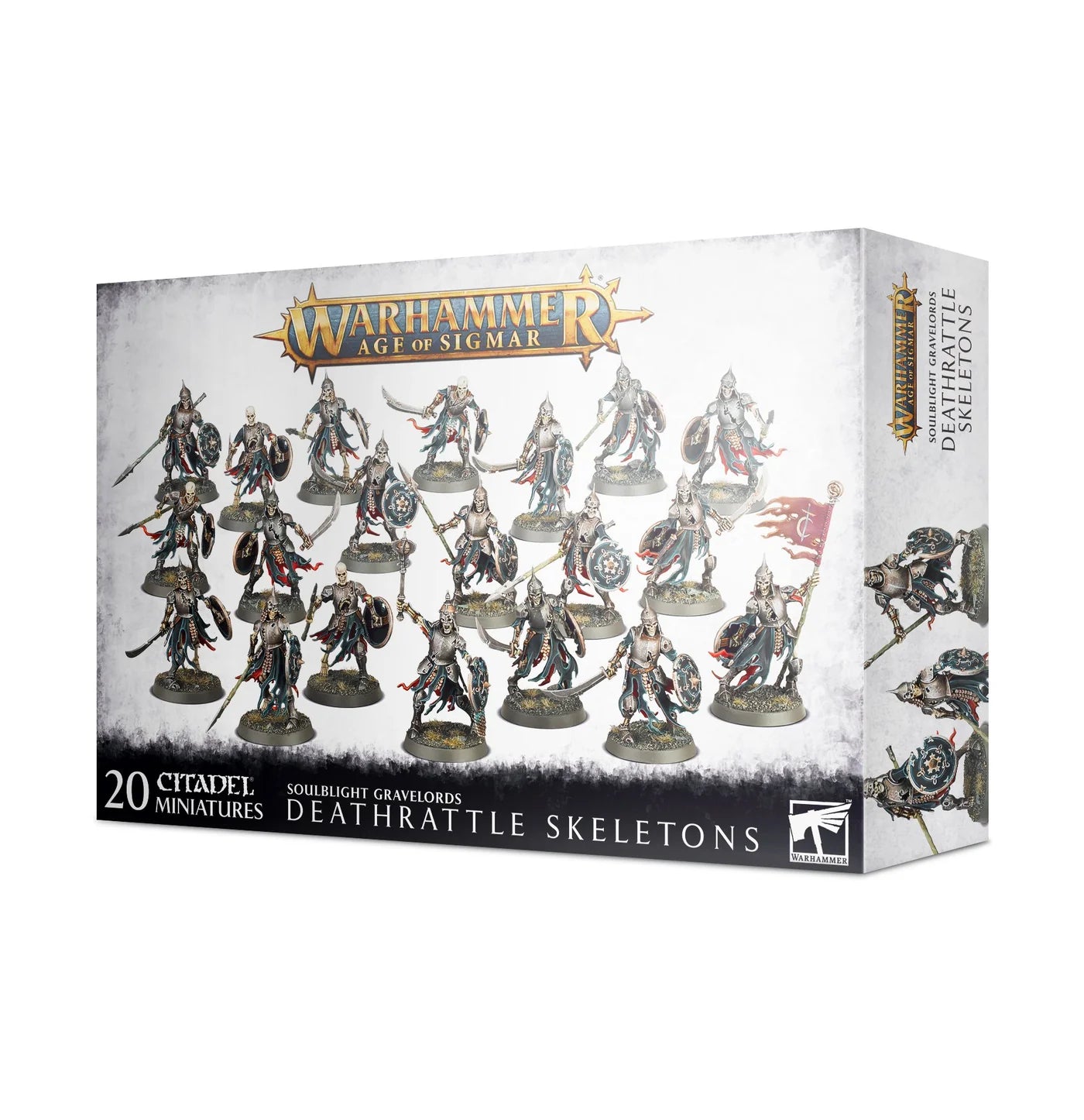 20 Deathrattle Skeletons (On Sprue) (Two Built)