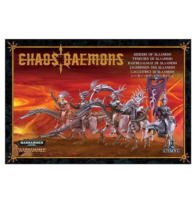 Seekers of Slaanesh (on Sprue, missing 1 head, 1 base, standard and box)