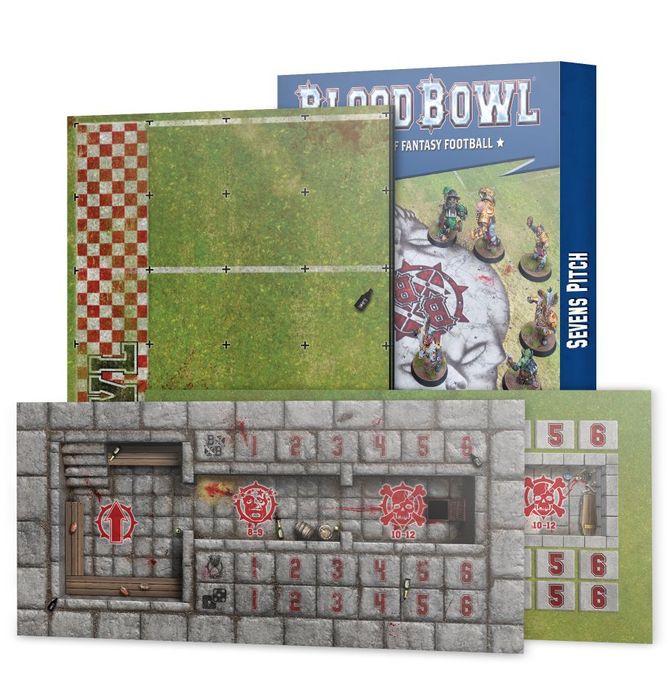 Sevens Pitch: Double-sided Pitch and Dugouts for Bloodbowl Sevens Games