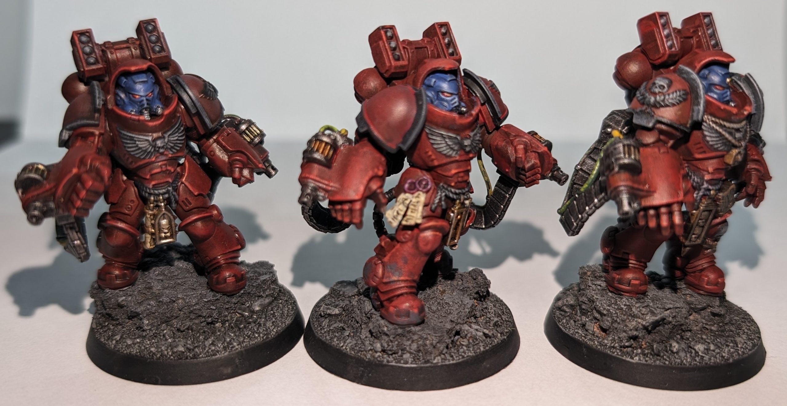 Squad of 3 Blood Angel Aggressors, Pro Painted to a high Tabletop Standard