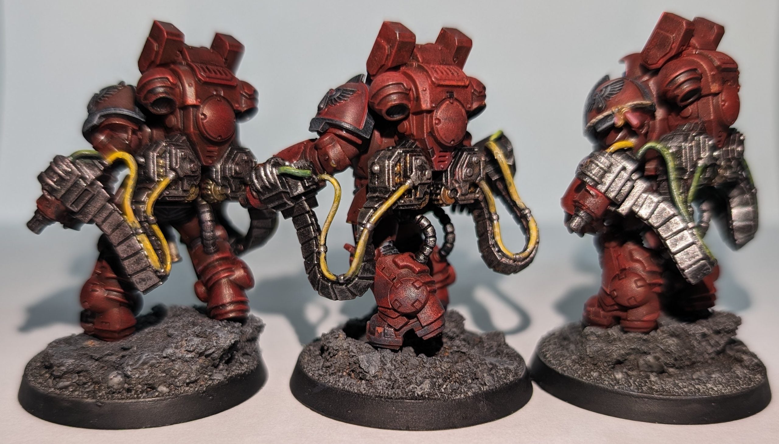 Squad of 3 Blood Angel Aggressors, Pro Painted to a high Tabletop Standard