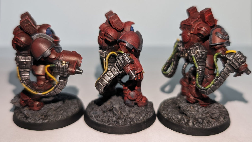 Squad of 3 Blood Angel Aggressors, Pro Painted to a high Tabletop Standard