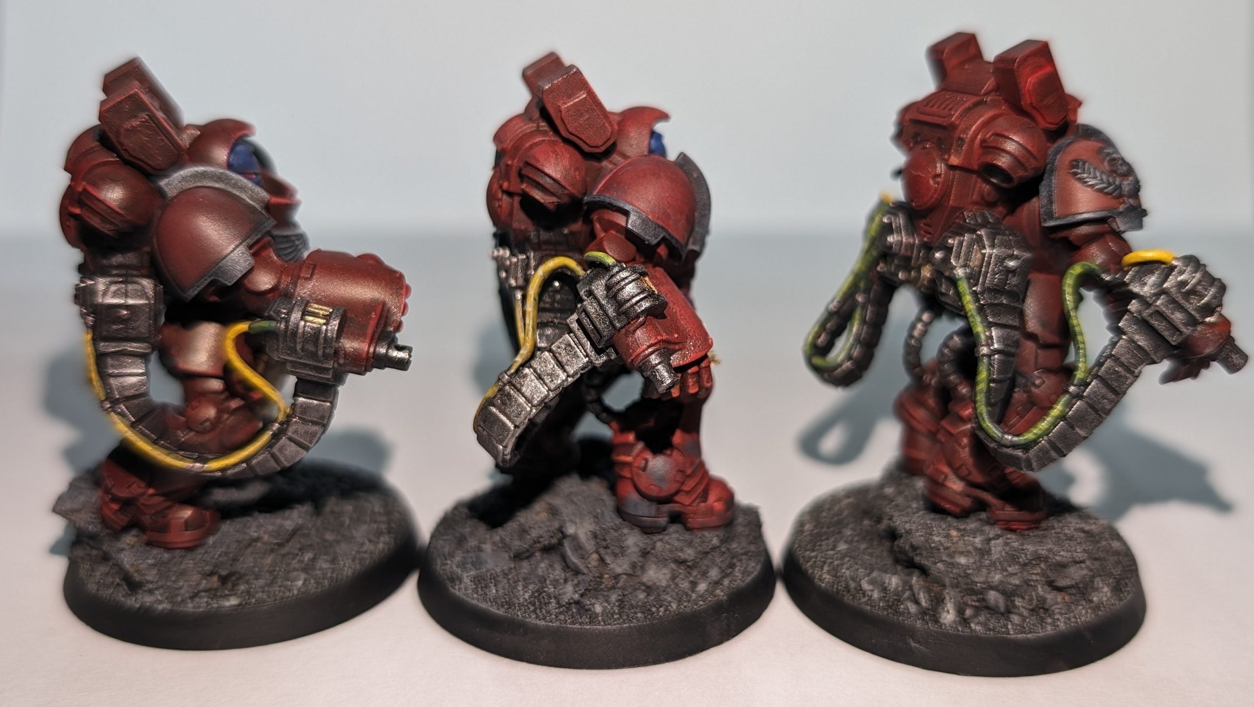 Squad of 3 Blood Angel Aggressors, Pro Painted to a high Tabletop Standard