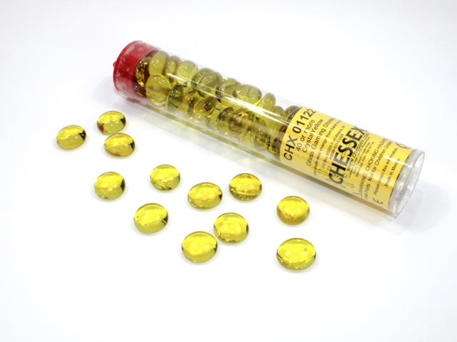 Translucent Yellow Glass Stones Tube