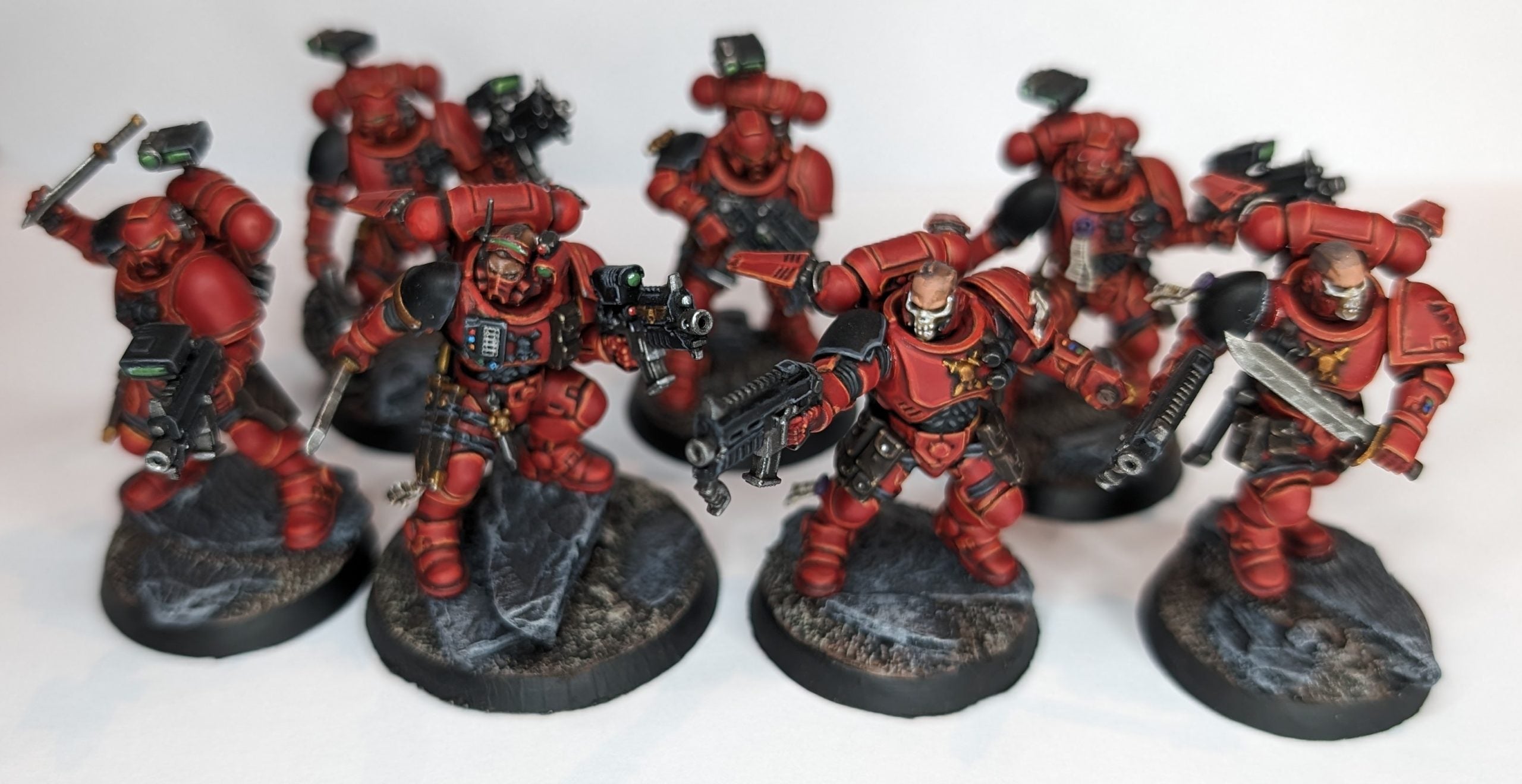 Well painted Blood Angels Kill Team