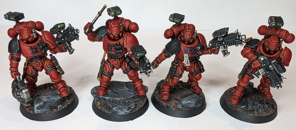Well painted Blood Angels Kill Team