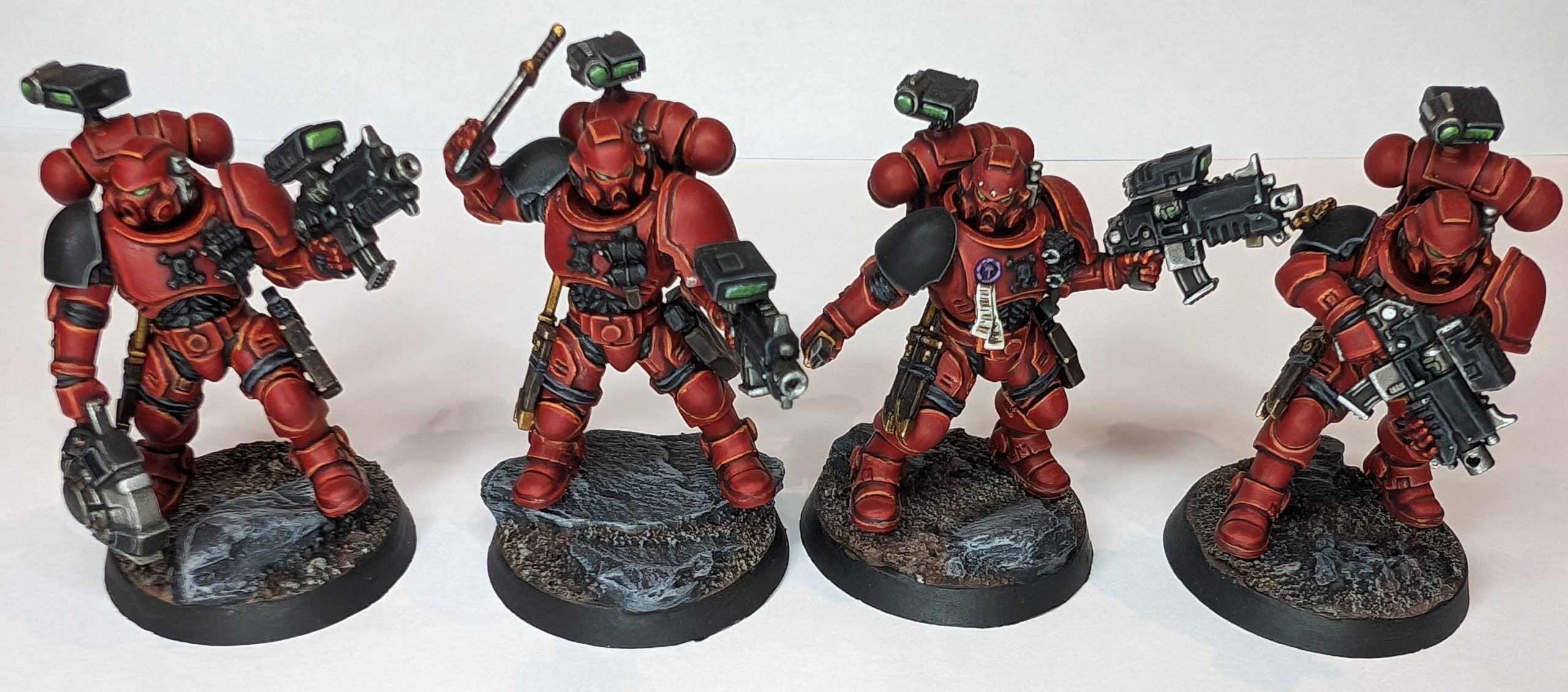 Well painted Blood Angels Kill Team