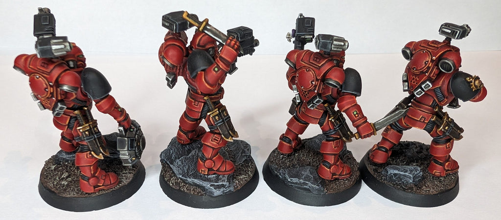 Well painted Blood Angels Kill Team