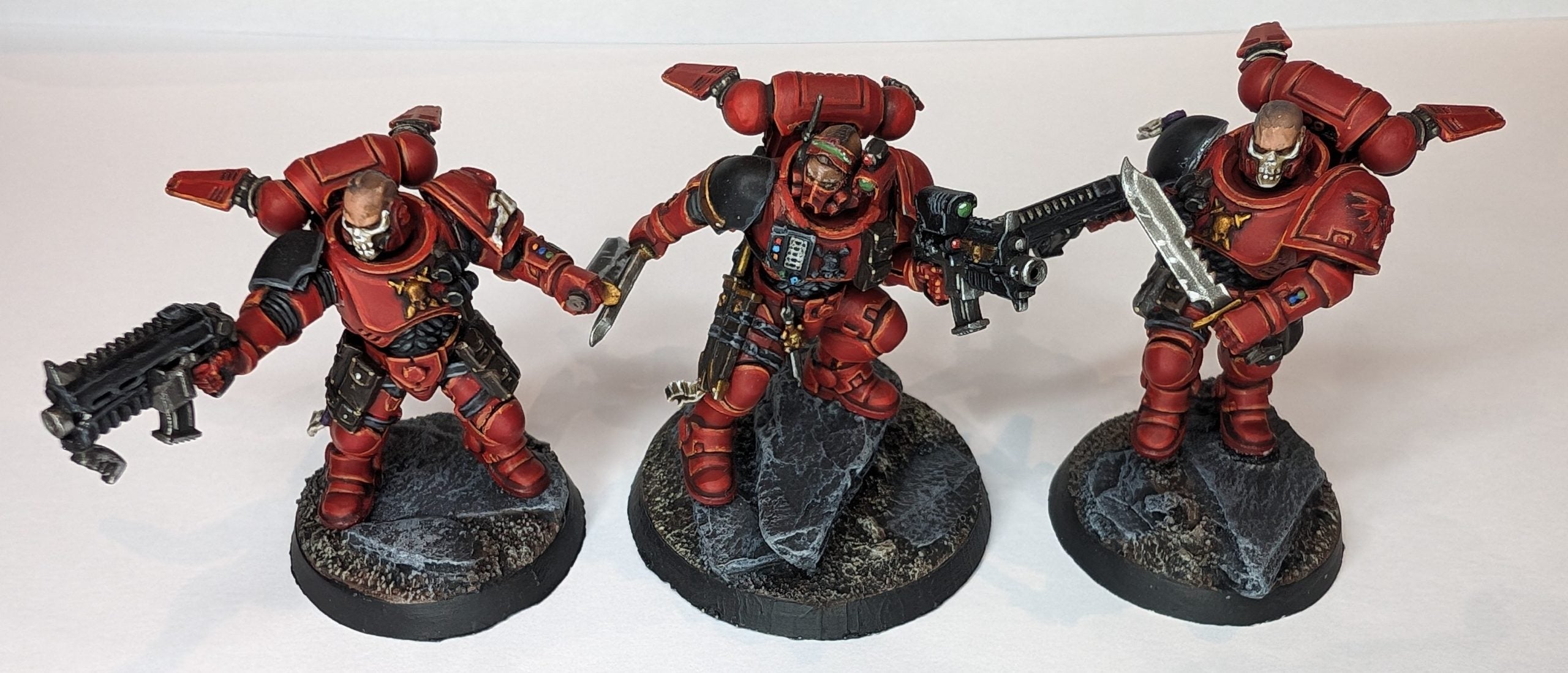 Well painted Blood Angels Kill Team