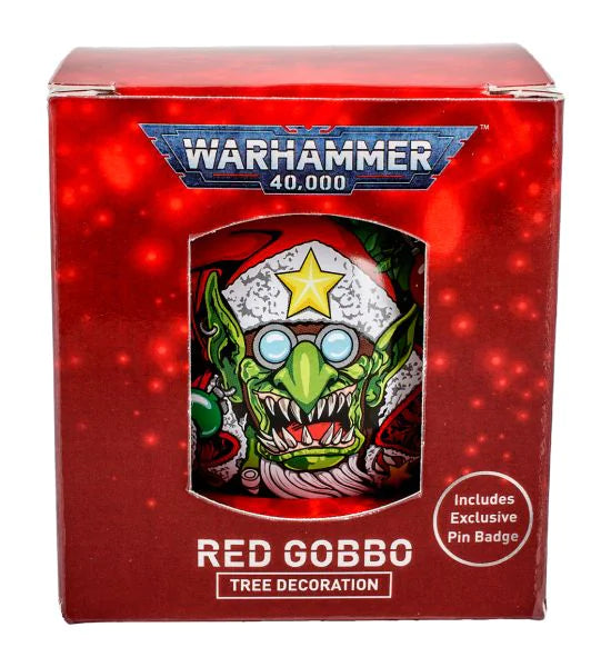 Warhammer 40,000: Red Gobbo Bauble & Pin Set