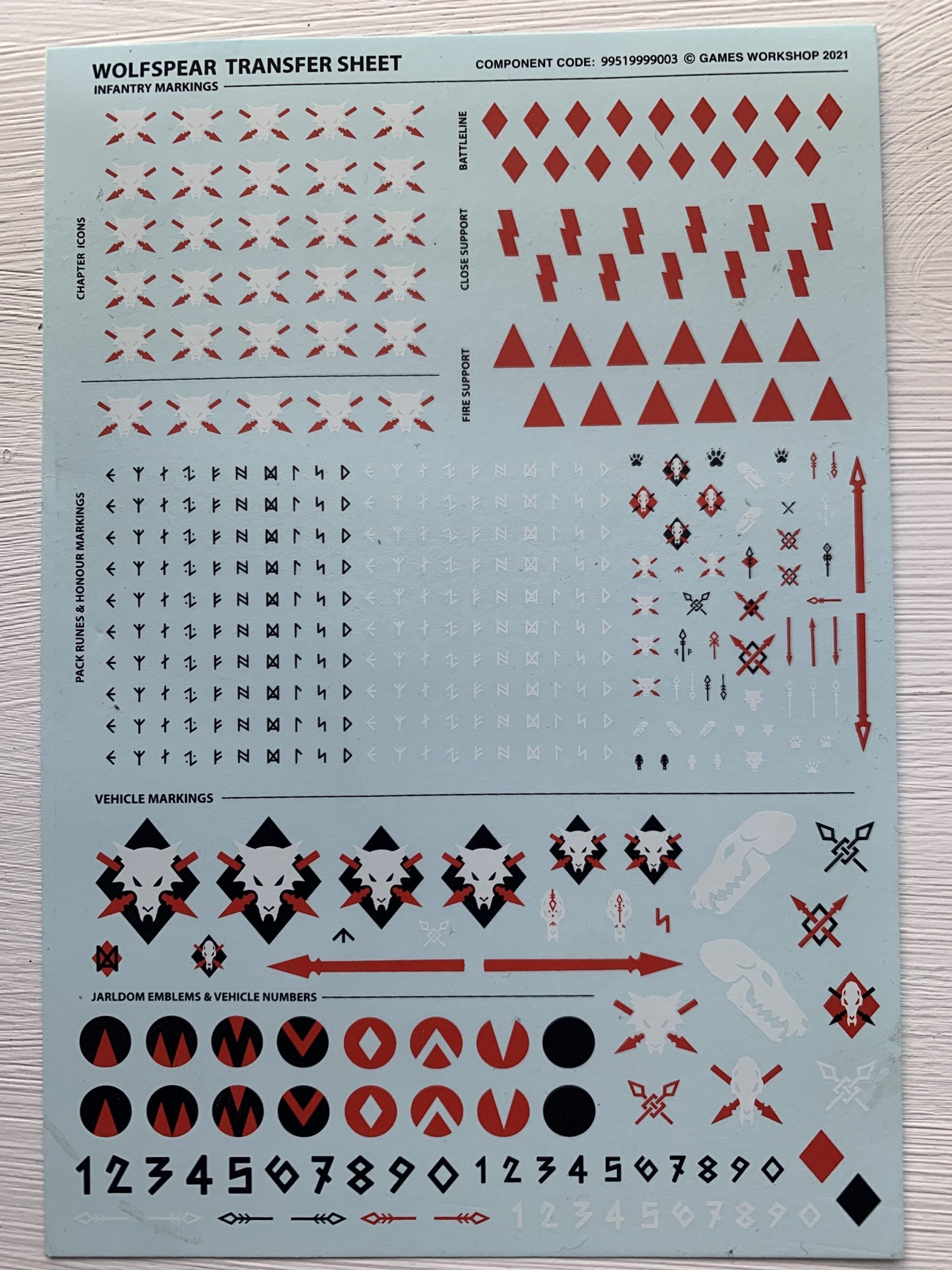 Wolfspear Transfer Sheet (Single)