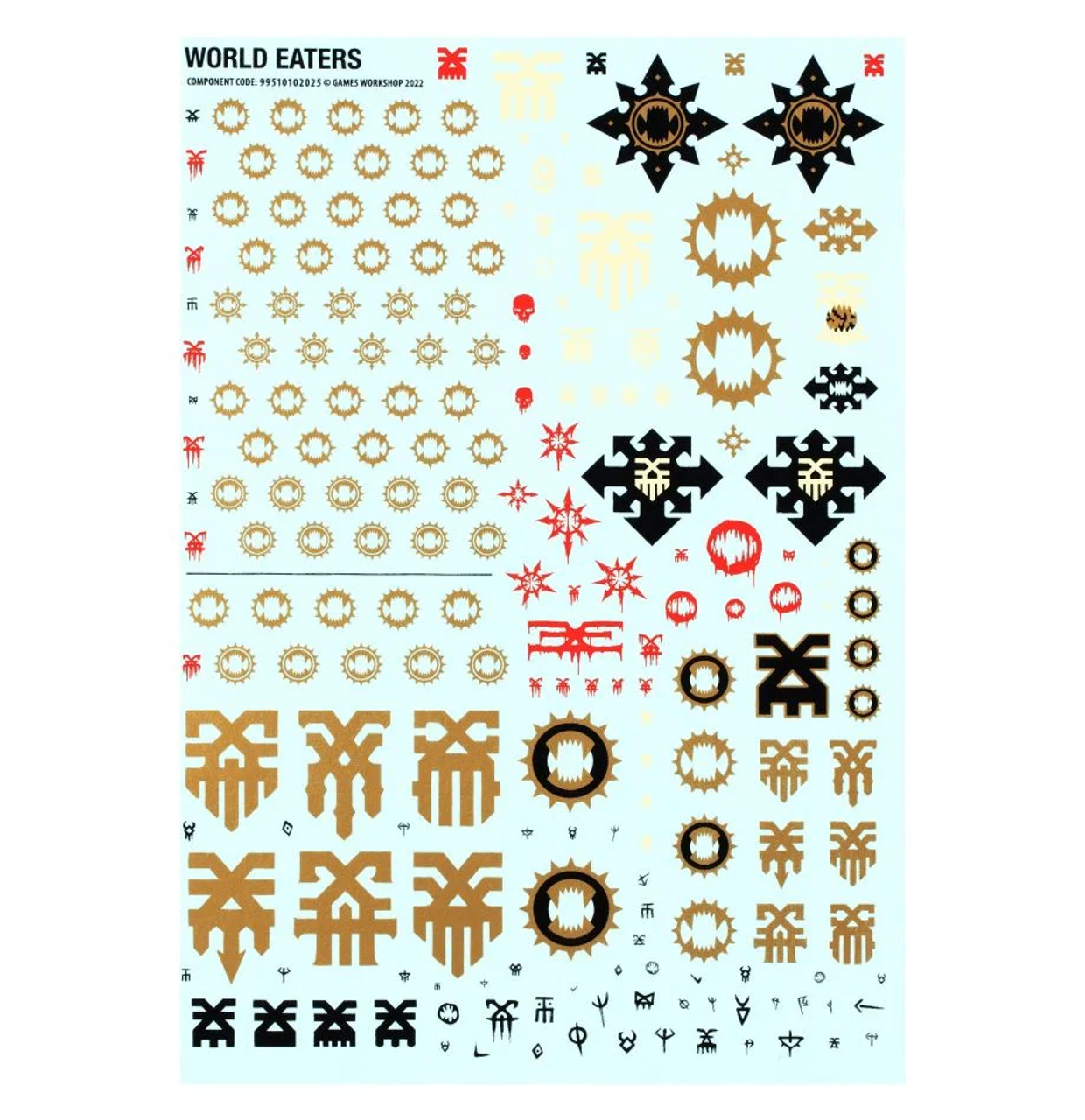 World Eaters Transfer Sheet