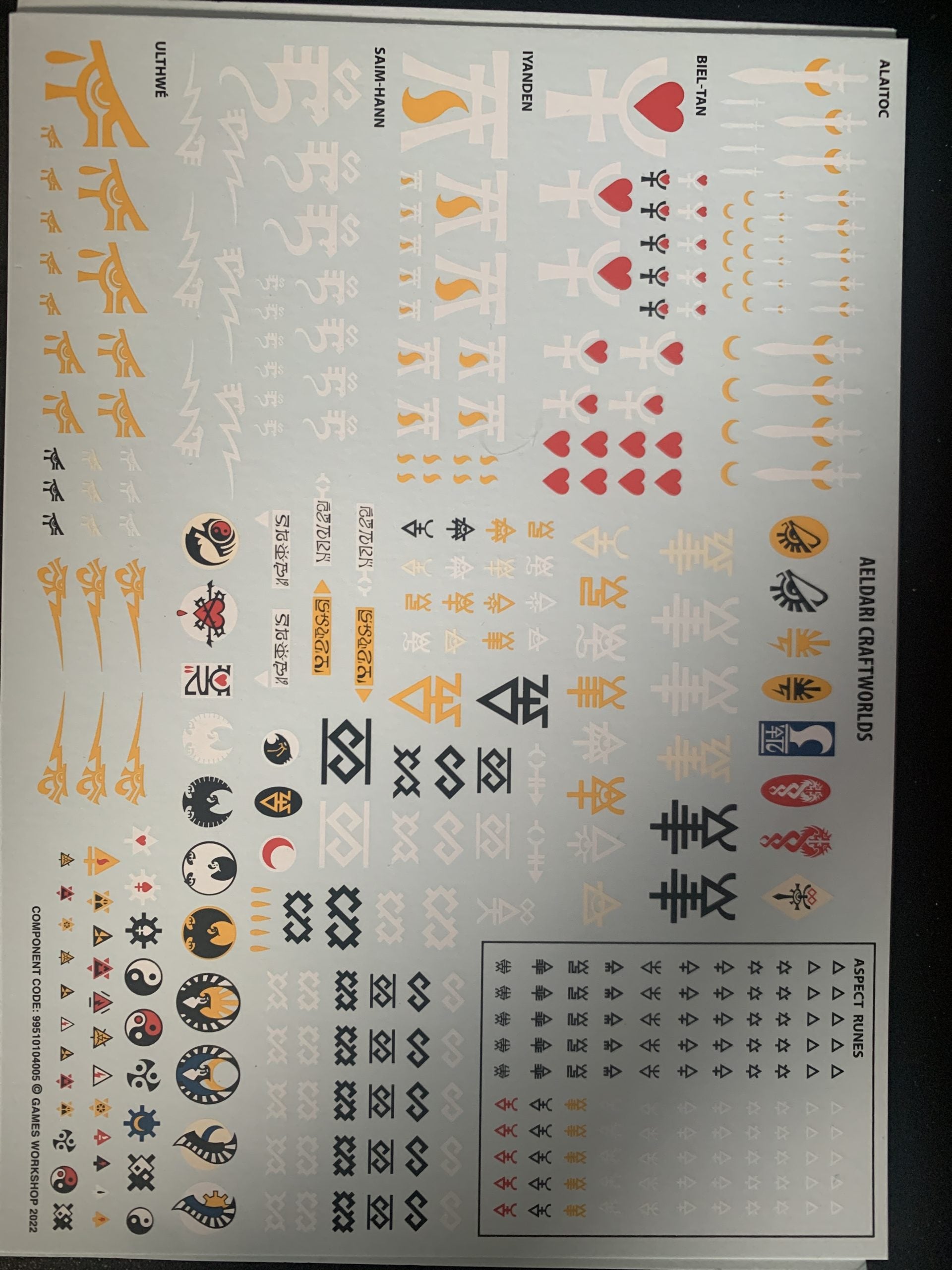 Aeldari Craftworlds Decals