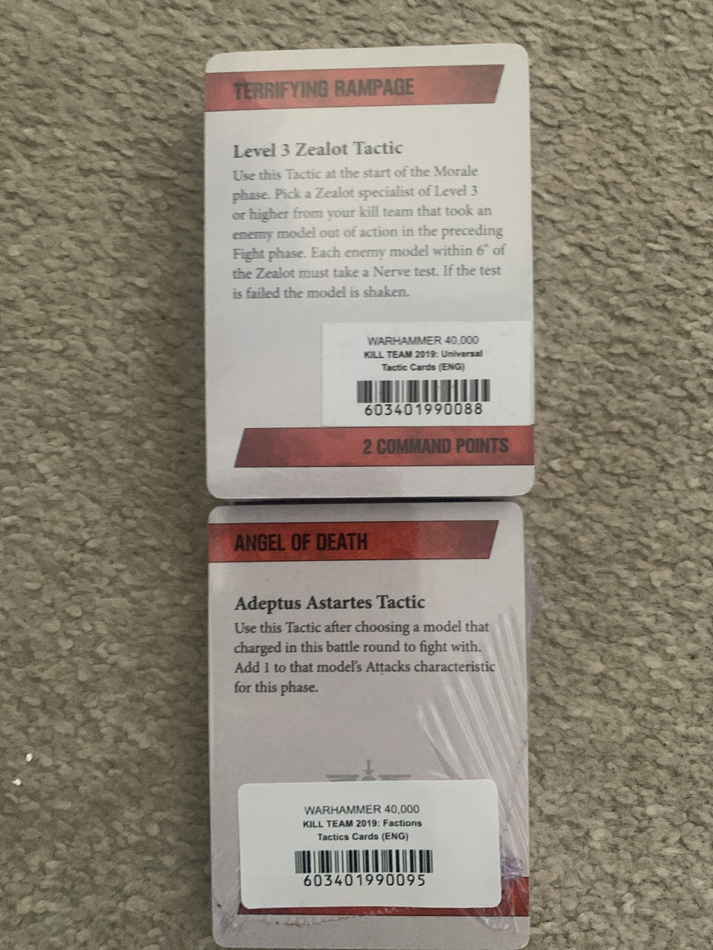 Kill Team 2019: Tactics Cards (Faction and Universal)