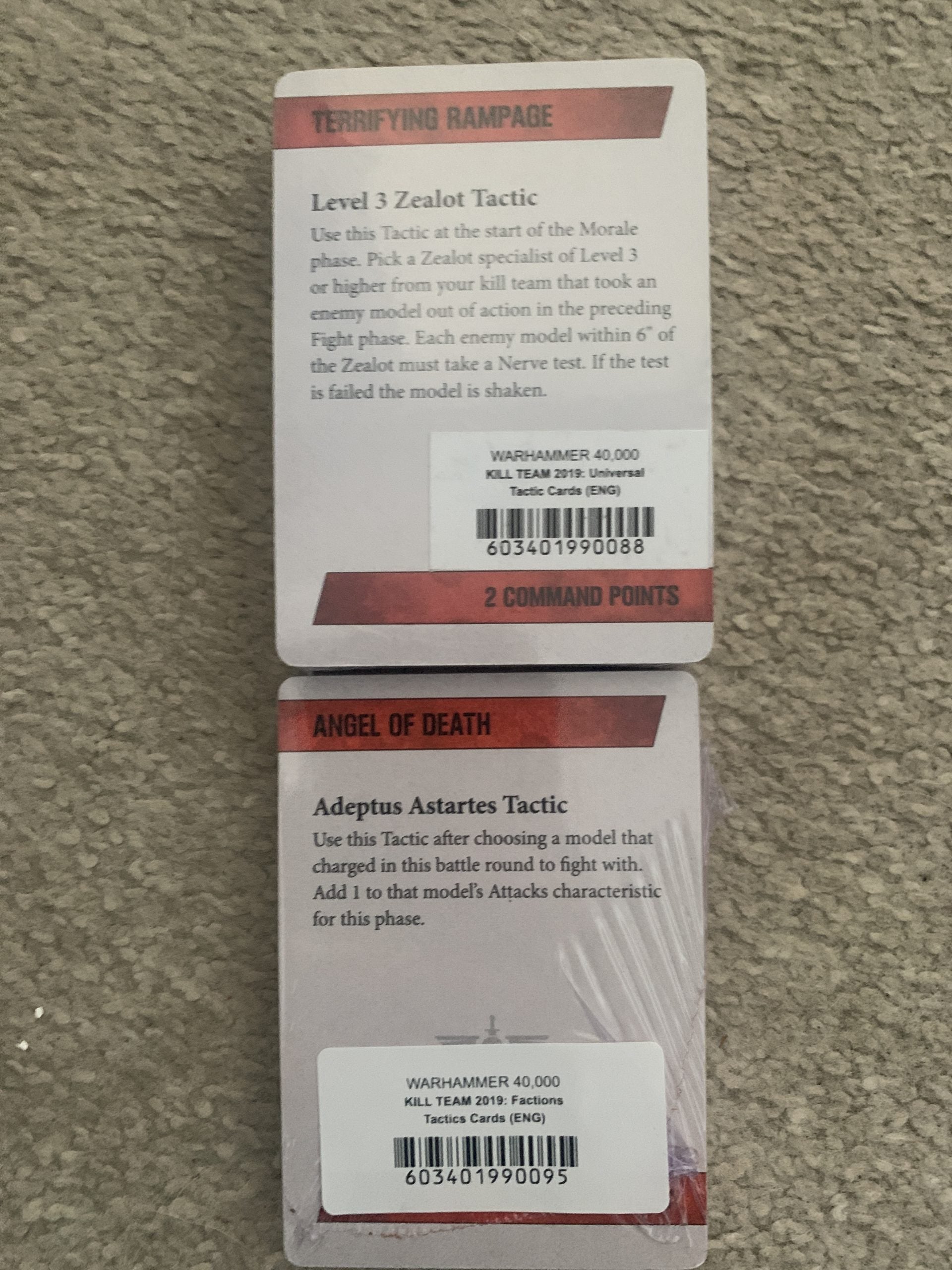 Kill Team 2019: Tactics Cards (Faction and Universal)