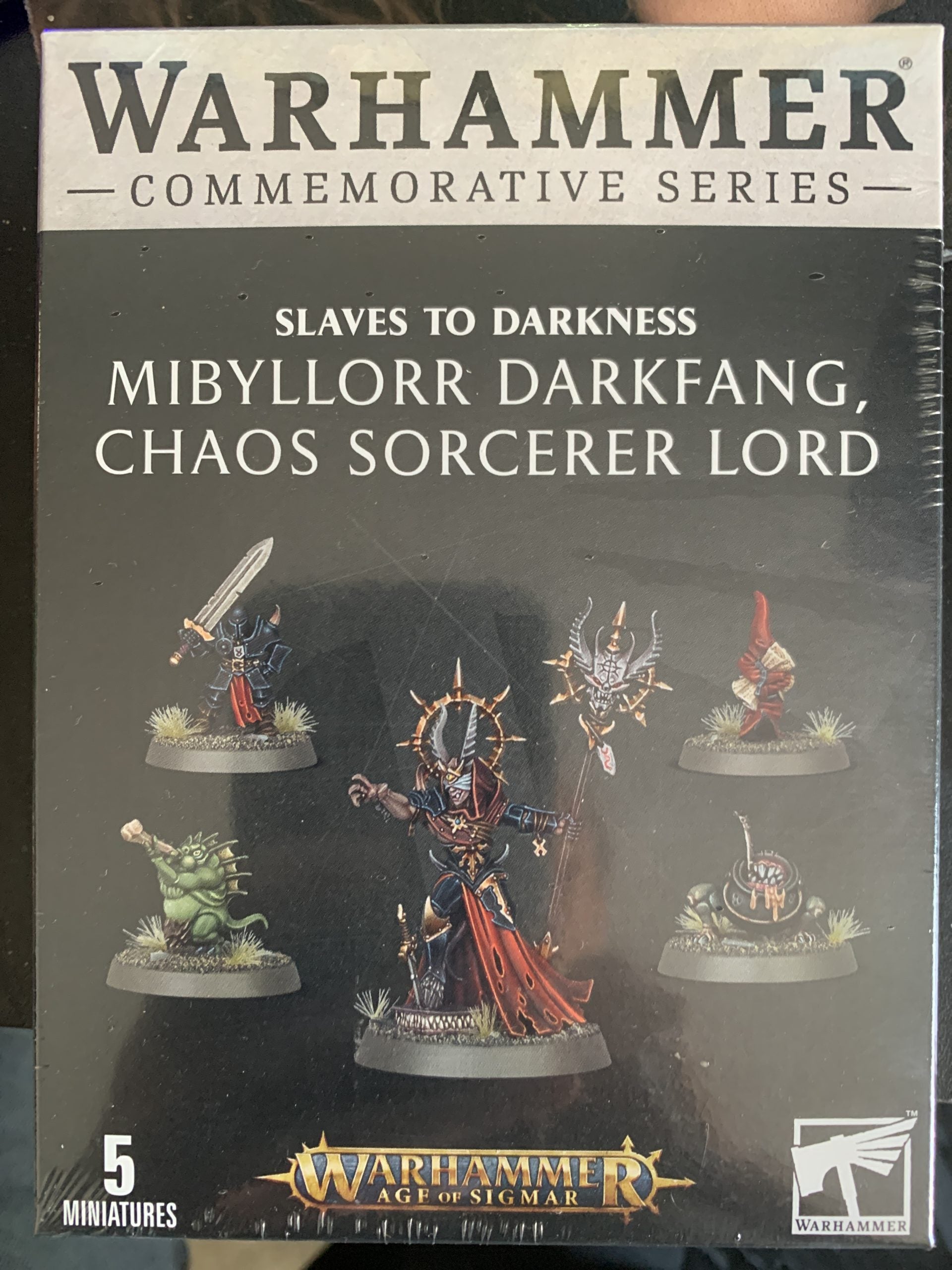 AoS Slaves to Darkness Mibyllorr Darkfang Chaos Sorcerer Lord Warhammer Plus