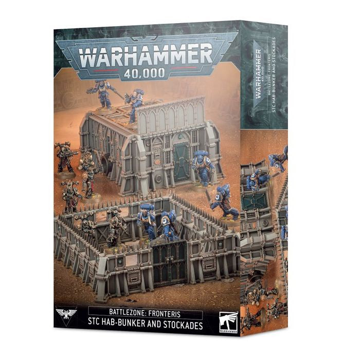 STC Hab-bunker and Stockades Ultimate Starter Set Modular Terrain on sprue
