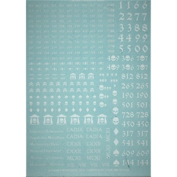 Cadian Transfer Sheet