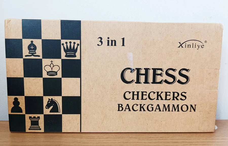 3 in 1 Chess, Checker & Backgammon