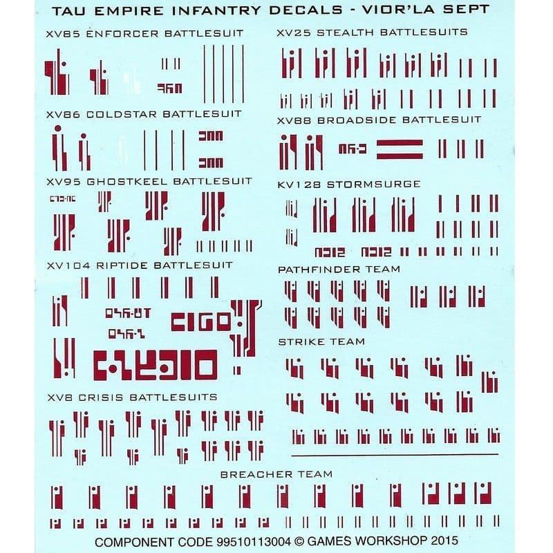 Tau Infantry Decals